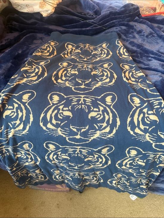 OXKnit Dresses & Skirts - Navy and Cream Tiger Jacquard Maxi Skirt